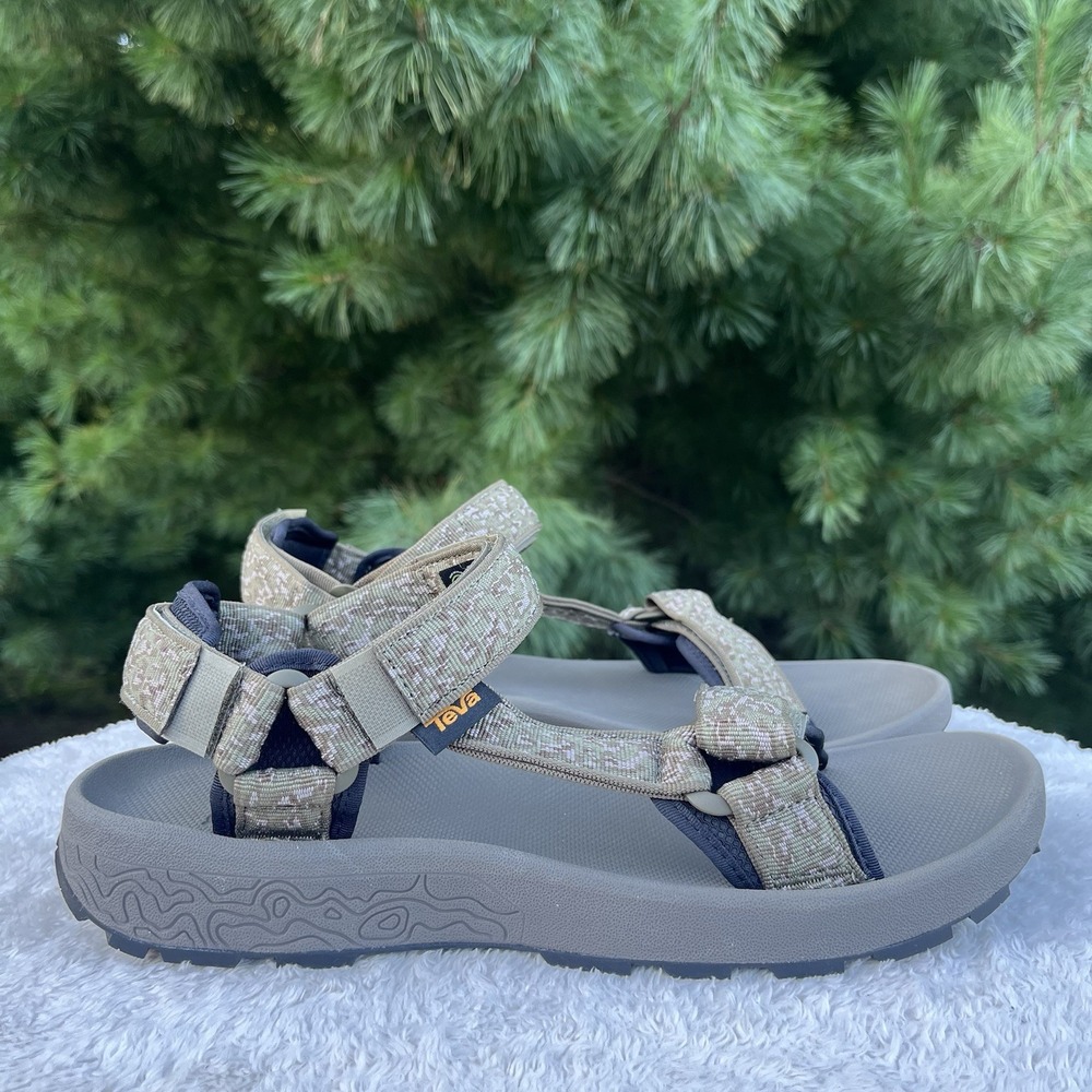 Teva Hydratek Sandal Mens 12 Olive Green Camo Hiking Water Slip Resistant